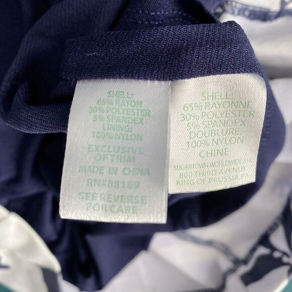 Lilly Pulitzer Briella Fit & FlareCap Sleeve Floral Navy Blue and White Dress XS - Picture 10 of 10